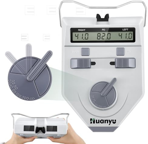 Huanyu Optische Digital PD-Messgerät Pupillenmessgerät, 45-82mm(LY-9AT) | LCD Display, Genauigkeit 0.1-0.5mm,Pupillenmessung mit Knöpfe, Optometrie für Schule Optisches Werkzeug