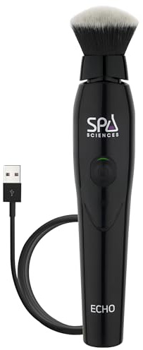 Spa Sciences ECHO - Makeup Brush for Flawless Blending, Contouring, Highlight & Airbrush Finish - 3 Speeds - Rechargeable
