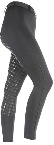 Shires Aubrion Albany Horse Riding Tights in Black - Maids/Childs 13/14Yrs, Black