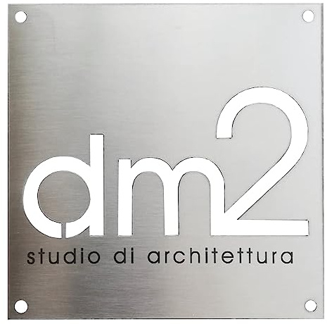 GUIZZO Creart - Veränderbare Externe Hausnummer aus Edelstahl, Personalisierte Straße/Name/Schule, Personalisiertes Haustürschild mit Externen Hausnummern Made in Italy, 20x20H cm