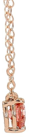 New World Diamonds 14k Rose Gold Lab-Created Diamond Pendant Solitaire Necklace 18 (1/3 Carat, Pink Color, VS2-SI1 Clarity)
