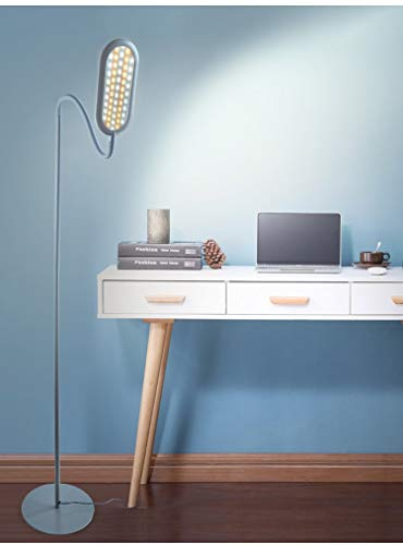 DWD® 54 Energy Saving LED Super Bright SMD Floor Standing Lamp with Touch Function 3 Light Modes Reading I Work Lamp I Flexible Neck I Touch Sensitive Controls (Grey)