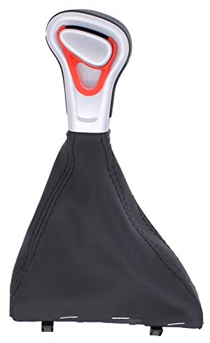 Doo Engy Leder Schaltknauf Schaltknäufe Automatik Schaltsack Staubschutz Gangwahlhebel Schaltknüppel schwarz für A3 8P A4 B8 A5 8T A6 C6 4f Q5 8R