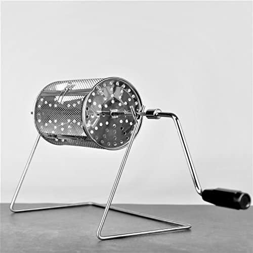 Mstiyx Kaffeeröster Maschine, Coffee Roaster manuelle Handnuss-Kaffeeröstmaschine, Edelstahlröster für Privathaushalte, Firmen, Cafés usw. – Gasbrenner erforderlich