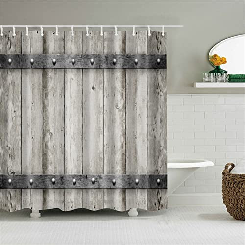 Duschvorhang für Eckdusche und Kleine Badewanne, Bad vorhang Textil aus Polyester Stoff Schimmelresistent Wasserabweisend und Waschbar, Vorhangfassade， 180x240cm mit Duschvorhangringen Shower Curtains