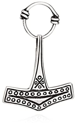 NKlaus Kettenanhänger Thors Hammer Wikinger 925 Silber 33x32mm, 1 Stück | Baldr Silberanhänger; Gewicht 6,7g; Öse 10,8x13mm