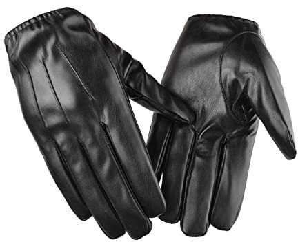 Long Keeper Guanti Pelle Uomo Touch Screen Guanti Invernali Termici in Pelle Caldi Antivento Antipioggia con Interno in Pile per Guida Ciclismo Moto Scooter