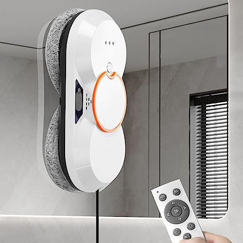 Robot Lavavetri, Robot Lavavetri Automatico 5600Pa - Doppio Getto d'Acqua/Telecomando/Profilo Sottile 70 Mm/Serbatoio Acqua 2 * 30 Ml/Protezione ups 20 Min,White