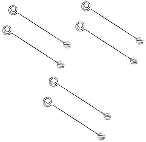 BESTonZON 6 Pz Bastoncino da Cocktail Agitatore per Cocktail in Metallo Bastoncino Decorativo Bastoncino di caffè Bastoncino per Mescolare Il caffè Bastoncino di Latte Crema Colorante Succo