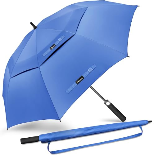 NINEMAX Golf Regenschirm Groß Sturmfest XL/XXL,Großer Regenschirm Sturmfest | Stabil Golfschirm Gross für Herren Damen 2 Personen