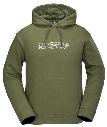 Volcom Herren Essential Riding Hoodie - Buttery Soft Fleece Snowboard Sweatshirt, Efeu, Large