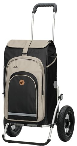 ANDERSEN Einkaufstrolley - Royal Shopper Hydro 2.1 schwarz 62 L Bike, Einkaufsroller, Rucksack, Thermo, Aluminium, klappbar, luftbereiftes Kugellagerrad