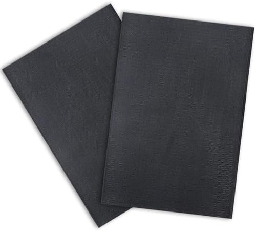 YOCDNOV 2 Piezas Cinta Autoadherente para Coser- Sujetador de Tela de Nylon Negro No-Adhesivo para Costura Ropa Manualidades Bricolaje(Negro：20 x 30cm)