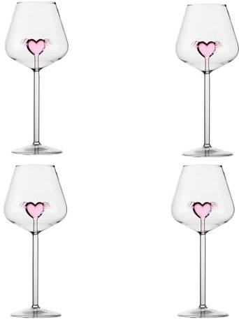 Vasos Cristal Copas de vino tinto simples, copas de vino transparentes únicas y copas de vino tinto refinadas for restaurantes, decoración del hogar, regalo for amigos Personaliza ( Color : Clear , Si