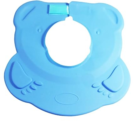 BESTonZON Cradle Cap Treatment for Newborns Shampoo Cap Ear Protector Bathing Shower Hat Silicone Animal Shape