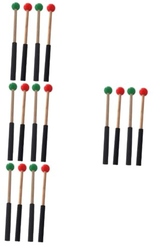 ibasenice 8 Pares Palillo De Niños Baquetas Baqueta De Practica Palos De Glockenspiel Pies De De Lengua Juego De Campana Mazos Para Los De Música Madera