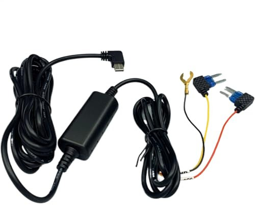 Dash Cam Hardwire Kit USB C | 12V-24V to 5V 2.5A Dash Cam Wiring Kit - Car Dash Camera Charger Fuse 3-Core Kit Power Cord for Automotive Truck, Low Voltage Protection