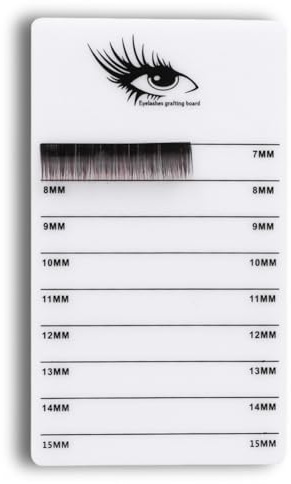 Planche d'extension de Cils de Haute qualité avec Graduations de 7 à 15 Mm pour un Usage Professionnel et Personnel, Greffe de Cils en Acrylique et Support de Faux Cils, Outil