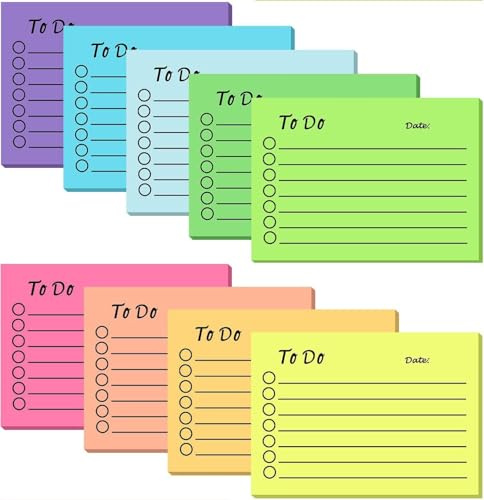 450 Blätter Haftnotizen, To Do Listen Block, Sticky Notes, Haftnotizen Klebezettel, Büro Zubehör, Notizblöcke Linierte Notizzettel für Planer Erinnerung Büro Zuhause Schule Zubehör