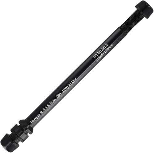 YUETTYY Fahrradtrainer Steckachsenadapter, M12xP1.0/P1.5/P1.75 Aluminiumlegierung, Fahrradtrainerschaft, Fahrrad-Vorderrad, verstellbare Länge, Trainerachse, für Fahrradsport