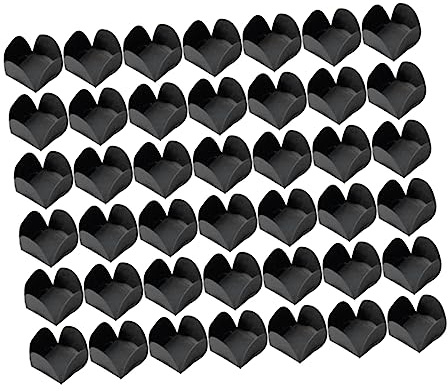 VICASKY 200 pezzi Pirottini per Cioccolatini Base per Dolci e Confezione per Dessert per Matrimoni e Compleanni Nero