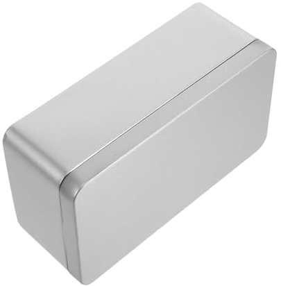 CHILDWEET Rektangulär Silver Plåtlåda för Förvaring Kapacitet med Tättslutande Lock för Te Presenter Elegant Design för Hem Fest