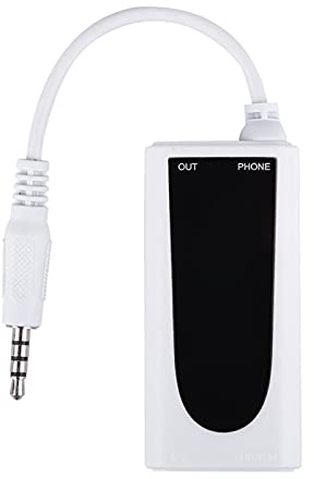 Yinhing Le Convertisseur de Connecteur de Téléphone Mobile de Basse électrique Réalise Les Effets Sonores pour Les Guitaristes du Système Android iOS Blanc