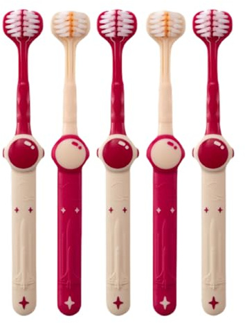 Renchey Brosse à Dents Enfant | 5 Brosses À Dents Spatiales Enfant,Outil De Brossage Doux Pour Nettoyage Profond Et Soin Des Gencives Pour Hygiène En Déplacement Maison Salle De Bain