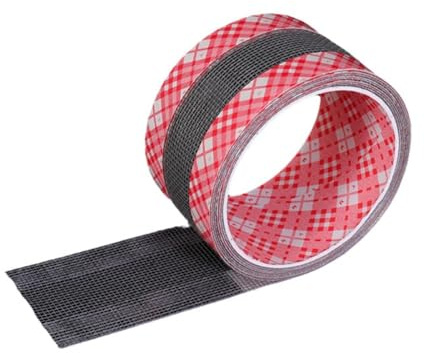 HUIZHILANXIN Nastro Adesivo Ripara Zanzariere, 50 mm x 2 m Ventilazione e Rraspirabilità Nastro Zanzariera Ripara, Nastro in Fibra di Vetro per Riparazione Schermo Finestra, Autoadesivo Forte, Grigia