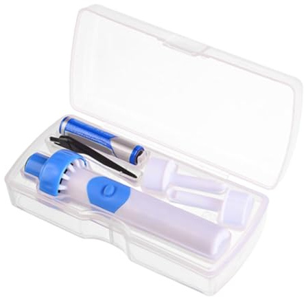 SOPOTUTU Pulitore Elettrico per Cerume Rimozione Sicura Testina in Silicone Blu, Kit Riutilizzabile per Ragazzo Ragazza e Adulti, Strumento Pulizia Orecchie Efficiente per Uso Domestico