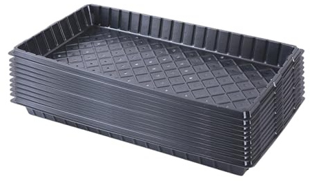 perfk 10 x Vassoi per Piantine, Vasetti per Coltivazione di Piante, Vasi per Semina, Vassoi Riutilizzabili per Piante da Interno per Piantine, per Fattoria