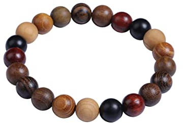 Handgjort träbönearmband för män och kvinnor tibetansk buddhistisk meditation Mala pärlsträckt armband armband träsmycken