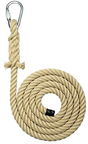 Kanirope® Kletterseil KIDPRO aus Polyhanf mit Augspleiß und Schraubglied Länge 3,5m