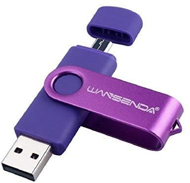 Clé USB 128Go USB 2.0 Wansenda Clé OTG USB Flash Drive pour appareils Android/PC/Mac (128Go, Pourpre)