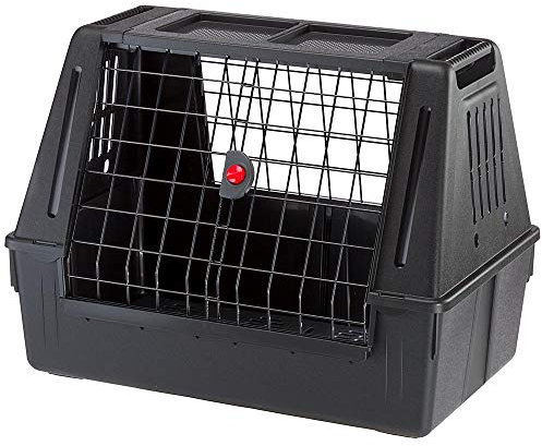 Ferplast Panier Chien Voiture, Atlas Car Scenic 80, Visibilité Maximale, Compartiments de Rangement, Double Porte Coulissante, Tapis Drainant L 82 x W 51 x H 61 cm – Max 20 kg