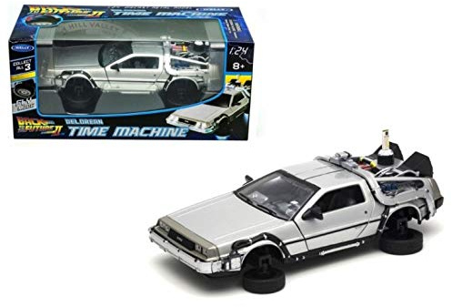 OPO 10 Flugauto Delorean (mit fliegenden Rädern) aus dem Film ZURÜCK IN DIE Zukunft II – Maßstab 1:24 – Ref. 22441FV