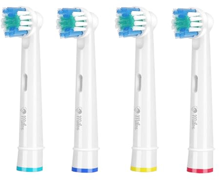Recambios Cepillos Compatible con Oral B - Milos Premium Cabezales de Repuesto para 4 Piezas Profesionales Cepillo de Dientes Eléctrico Limpieza Profunda