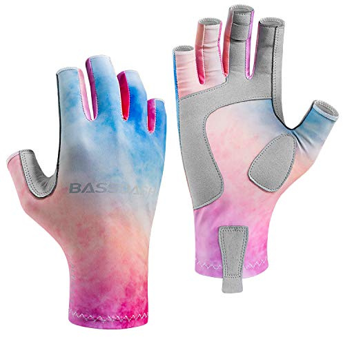 Bassdash ALTIMATE UPF 50+ Guanti da pesca da donna UV Protezione solare Guanti senza dita per kayak pagaia escursionismo ciclismo guida tiro allenamento