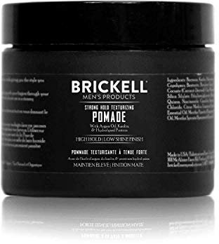 Brickell Men's Strong Hold Texturizing Pomade For Men, Natural and Organic, Pliable Fiber Pomade, 59 ml, Scented