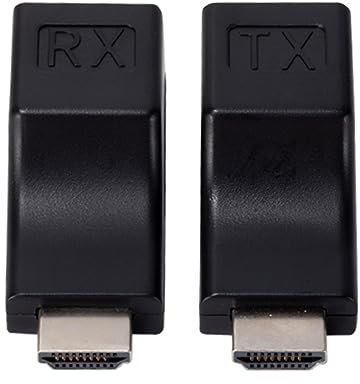 Nicoone 2 x sobre CAT-5e CAT6 convertidor repetidor HDMI compatible con 30 m a RJ45 cable de red extensor para HDTV PS4 STB 4K 2K