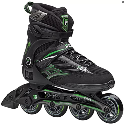 Fila Herren Wave 84 Inline Skate, Schwarz-Grün, 39 EU