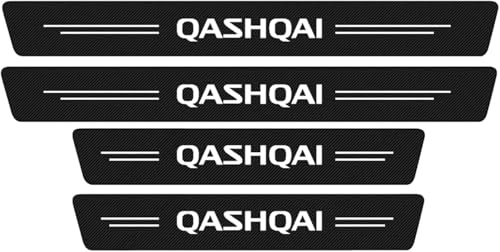 4Piezas Etiqueta De Fibra de Carbono Accesorios Protección para Automóviles, para Nis-san Qashqai J10 J11 J12 2009-2021 Protector Barra Umbral Puerta Coche para Antideslizante Antiarañazos Interior