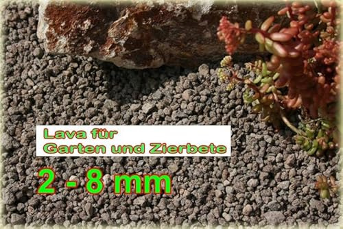 Lava Granulat 2-8mm 25 Liter, Filterlava, Bachlauf Regenerationszone Teichfilter Gartenbau