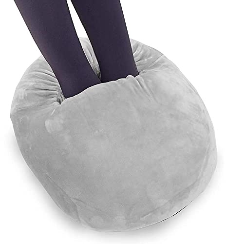 LUFEIS Calientapiés,Calentador de pies,Foot Warmer,Calentamiento rápido,Calientapies eléctrico,Calientapiés Gris Bota Calefactora,Lavable, Talla de Zapatos hasta 45,Carga USB