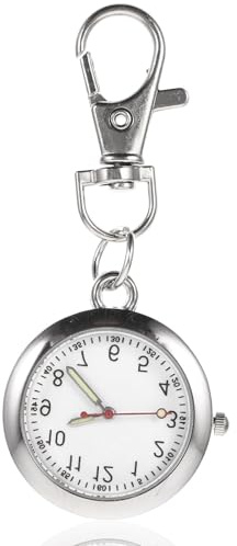 STOBOK Keychain Pocket Watch for Nurse Student Digital Fob Watches Zinc Alloy Timing Watches Electronic Watch Ideal for Exams, Bags, and Gifts