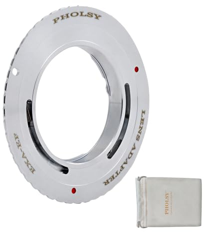 PHOLSY Adattatore Manuale Compatibile con Obiettivo Exakta su Canon EF | Compatibile con Obiettivo Exakta e Fotocamera Canon EF (EOS), Exakta a EF, Exakta su EF, EXA su EOS