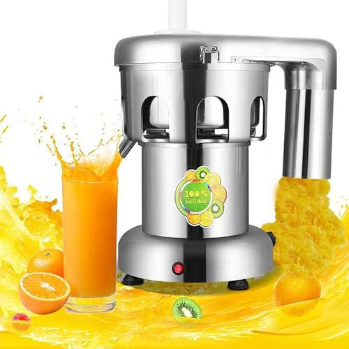 LBMED Commercial Juicer Machine, Stainless Steel Fruit Juice Squeezer with 3-layer Filter and 40mm Juice Outlet, 99% Juice Yield and 80-100KG/H Output, Automatic Filter Residue, No Waste, for Orange