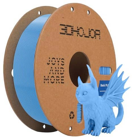 3DHoJor PLA Filament 1.75mm Hellblau 3D Drucker Filament ±0,02mm, 1KG/Spule | 1kg 3D Drucker Filament PLA, ultraschnelle Filament 3d Druckmaterialien, Vakuumverpackung,für FDM 3D Drucker