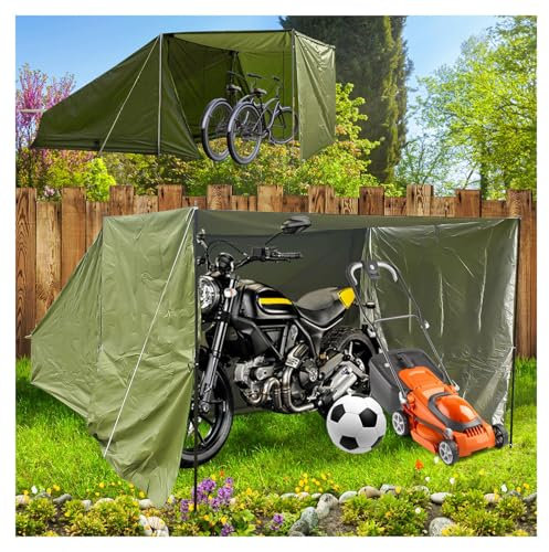 YSMSMZJK Fahrradbox mit Abnehmbarem Schattentuch Fahrradbox mit Belüftungsnetz Garten Gerätehaus Gartengerätehaus