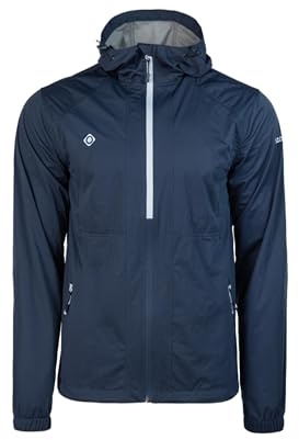 Izas Piniel Chaqueta de Lluvia Mount-Tex para Hombre. Impermeable, Transpirable y Cortavientos. Capucha Ajustable y Bolsillos con Cremallera